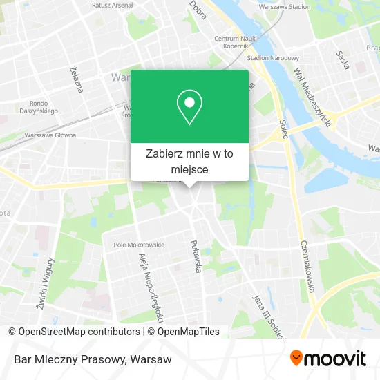 Mapa Bar Mleczny Prasowy