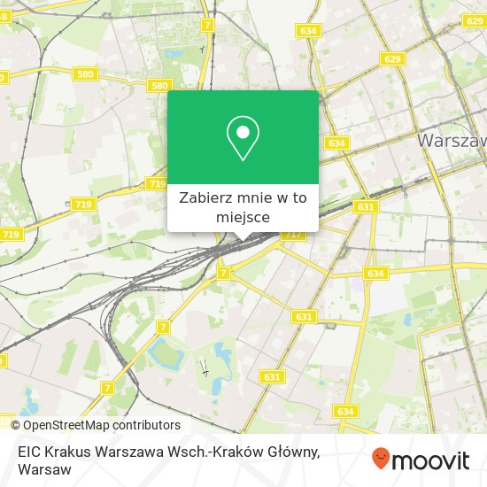 Mapa EIC Krakus Warszawa Wsch.-Kraków Główny