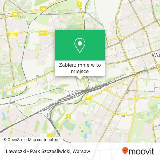 Mapa Ławeczki - Park Szczesliwicki