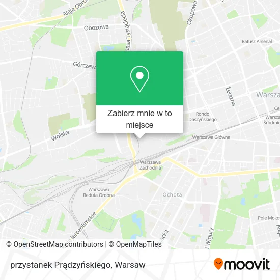 Mapa przystanek Prądzyńskiego