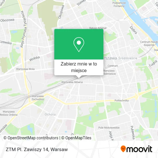 Mapa ZTM Pl. Zawiszy 14