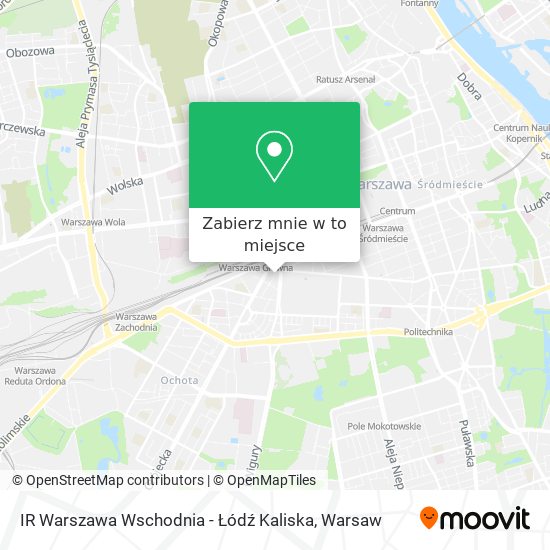 Mapa IR Warszawa Wschodnia - Łódź Kaliska