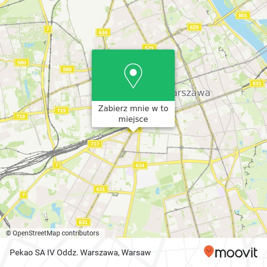 Mapa Pekao SA IV Oddz. Warszawa