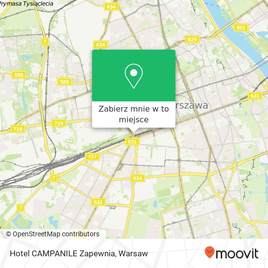 Mapa Hotel CAMPANILE  Zapewnia