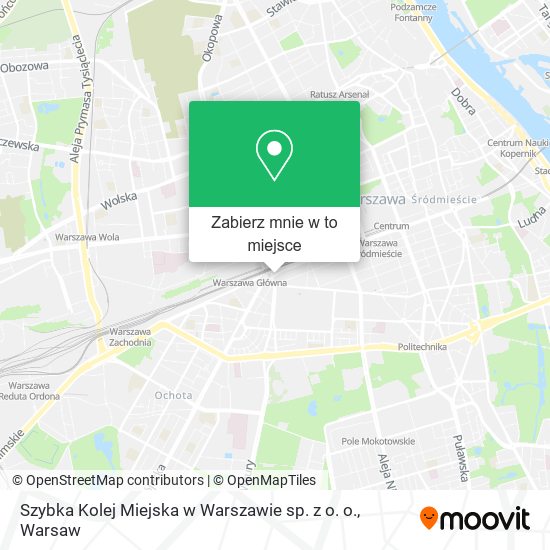 Mapa Szybka Kolej Miejska w Warszawie sp. z o. o.