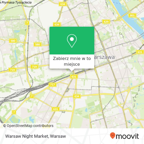 Mapa Warsaw Night Market