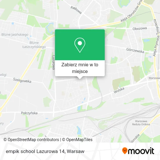 Mapa empik school Lazurowa 14