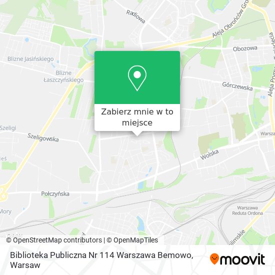 Mapa Biblioteka Publiczna Nr 114 Warszawa Bemowo