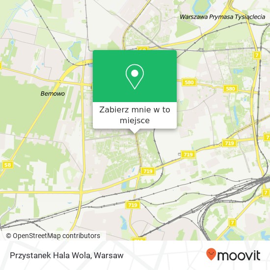 Mapa Przystanek Hala Wola