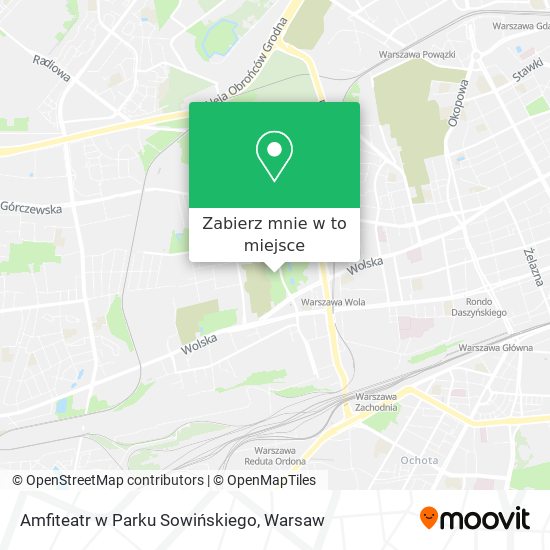 Mapa Amfiteatr w Parku Sowińskiego