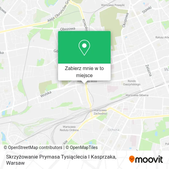 Mapa Skrzyżowanie Prymasa Tysiąclecia I Kasprzaka