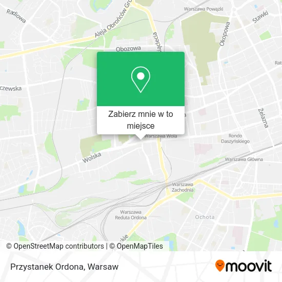 Mapa Przystanek Ordona