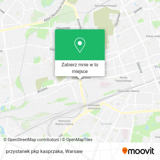 Mapa przystanek pkp kasprzaka