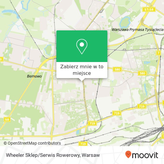 Mapa Wheeler Sklep/Serwis Rowerowy