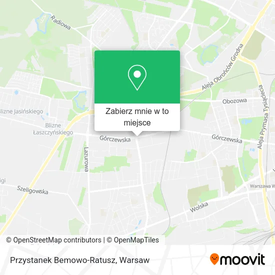 Mapa Przystanek Bemowo-Ratusz