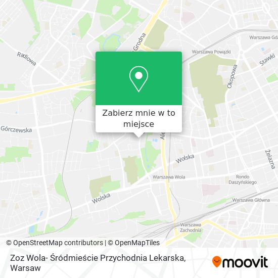 Mapa Zoz Wola- Śródmieście Przychodnia Lekarska