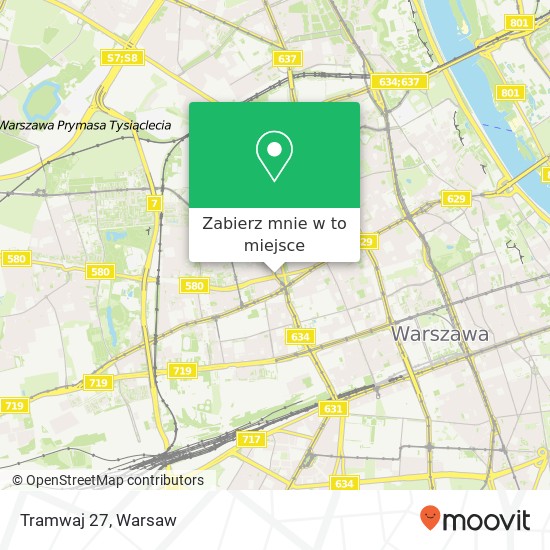 Mapa Tramwaj 27