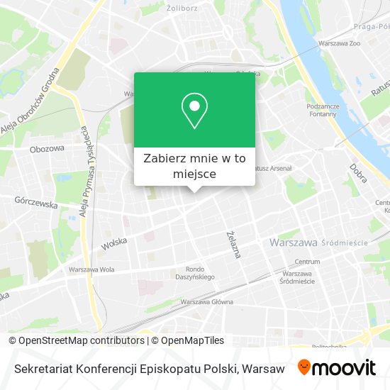 Mapa Sekretariat Konferencji Episkopatu Polski