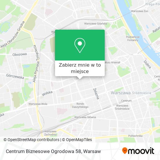 Mapa Centrum Biznesowe Ogrodowa 58