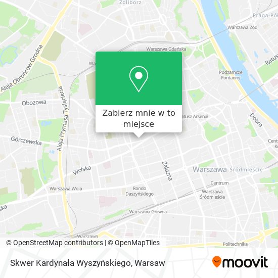 Mapa Skwer Kardynała Wyszyńskiego