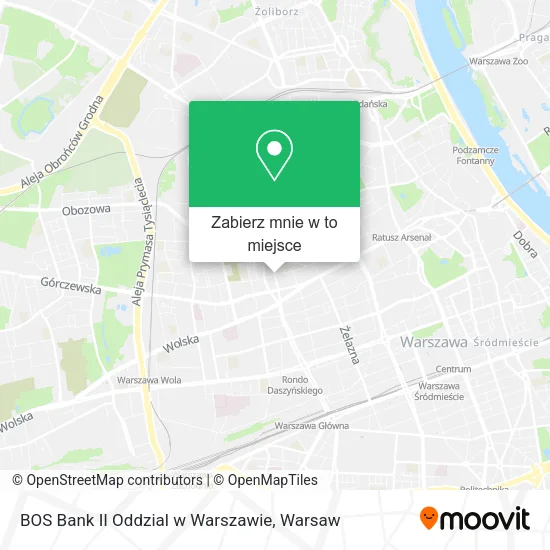 Mapa BOS Bank II Oddzial w Warszawie