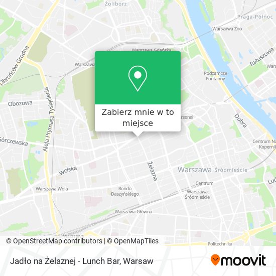 Mapa Jadło na Żelaznej - Lunch Bar