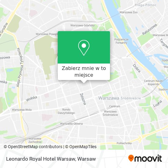 Mapa Leonardo Royal Hotel Warsaw