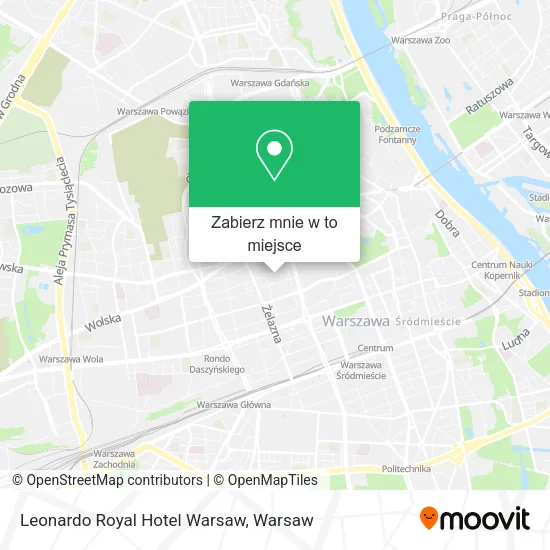 Mapa Leonardo Royal Hotel Warsaw