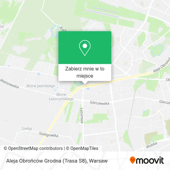 Mapa Aleja Obrońców Grodna (Trasa S8)