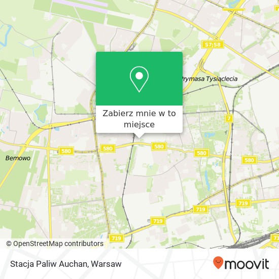 Mapa Stacja Paliw Auchan