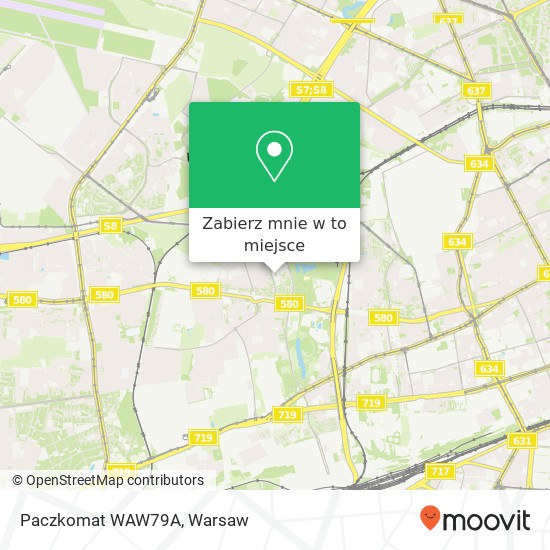 Mapa Paczkomat WAW79A