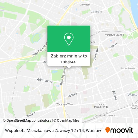 Mapa Wspólnota Mieszkaniowa Zawiszy 12 i 14