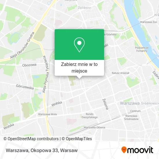 Mapa Warszawa, Okopowa 33
