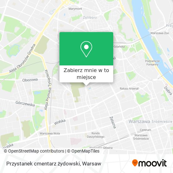 Mapa Przystanek cmentarz żydowski