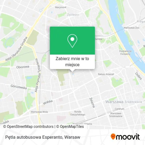 Mapa Pętla autobusowa Esperanto