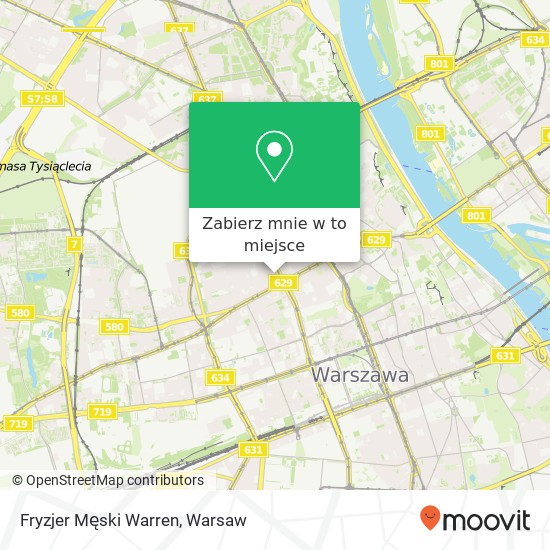 Mapa Fryzjer Męski Warren