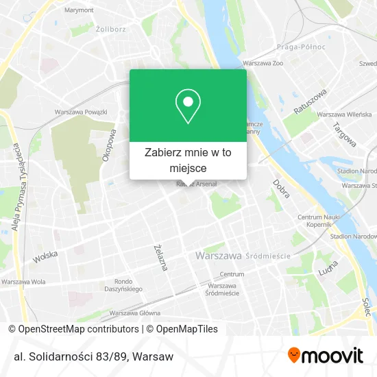 Mapa al. Solidarności 83/89