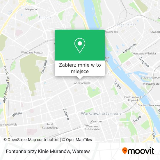 Mapa Fontanna przy Kinie Muranów