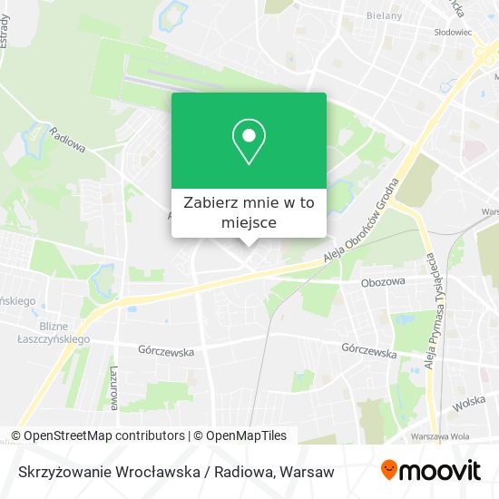 Mapa Skrzyżowanie Wrocławska / Radiowa