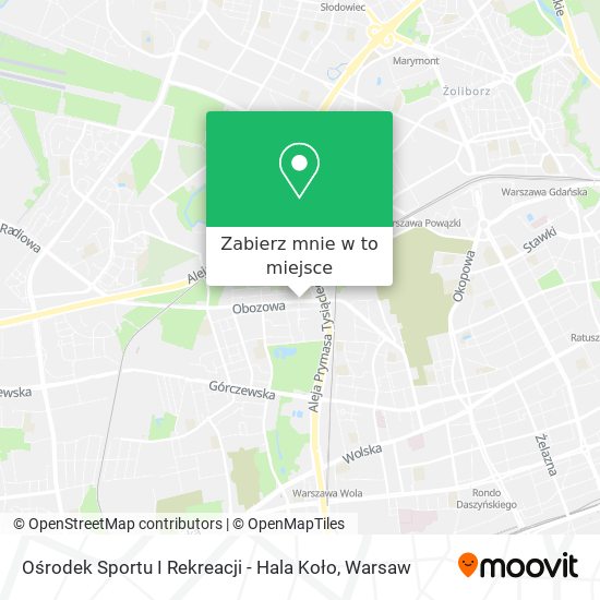 Mapa Ośrodek Sportu I Rekreacji - Hala Koło