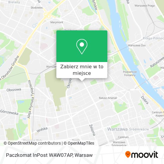 Mapa Paczkomat InPost WAW07AP