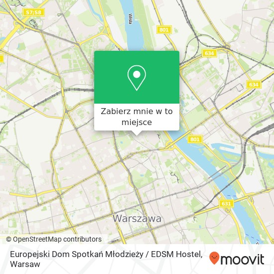 Mapa Europejski Dom Spotkań Młodzieży / EDSM Hostel