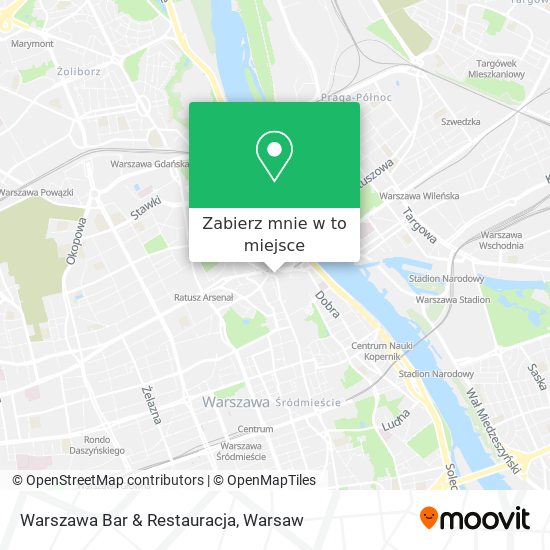 Mapa Warszawa Bar & Restauracja