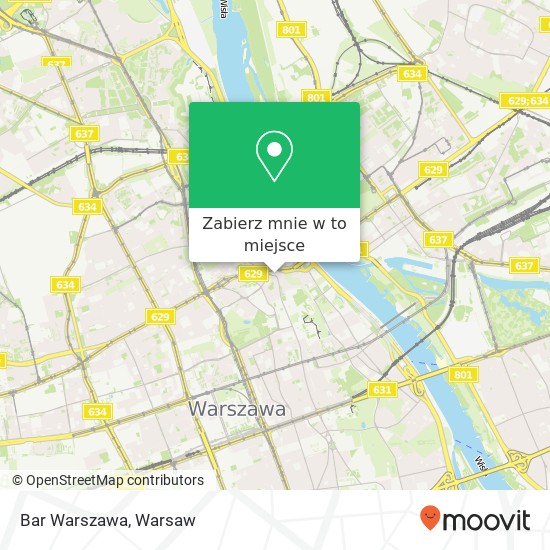 Mapa Bar Warszawa