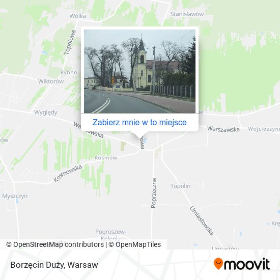 Mapa Borzęcin Duży