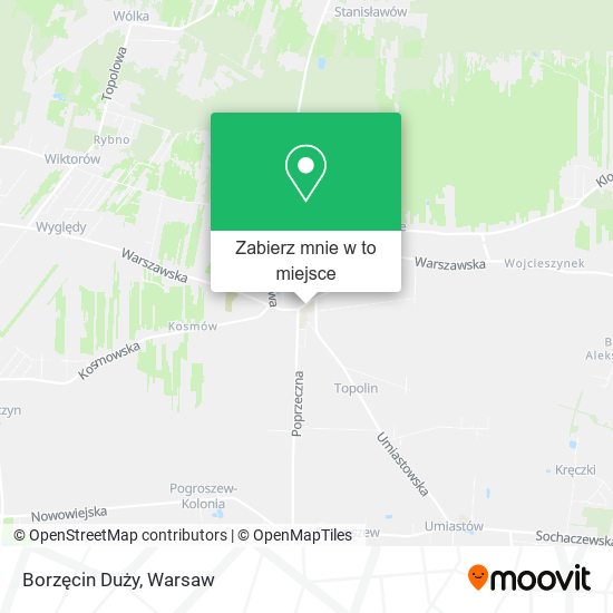 Mapa Borzęcin Duży