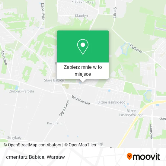 Mapa cmentarz Babice