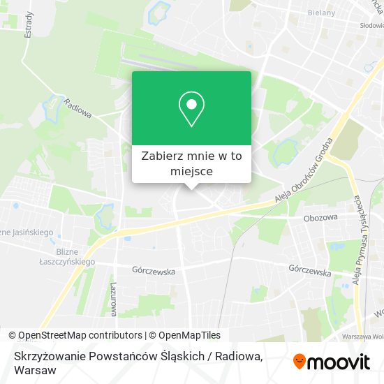 Mapa Skrzyżowanie Powstańców Śląskich / Radiowa