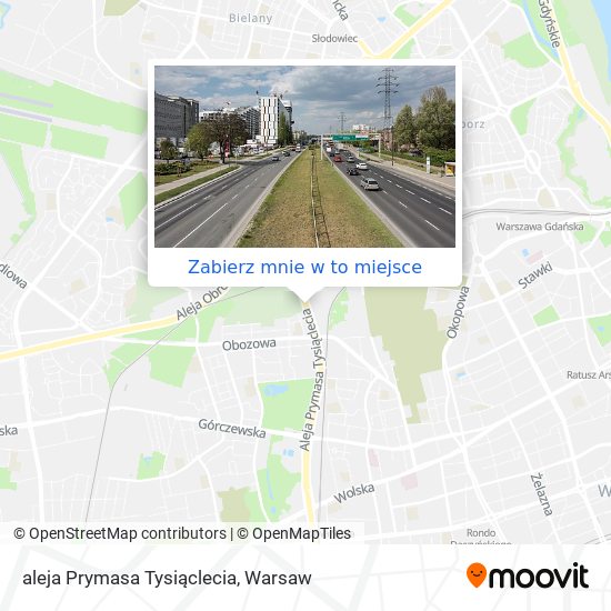 Mapa aleja Prymasa Tysiąclecia