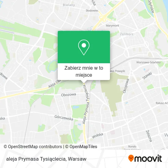 Mapa aleja Prymasa Tysiąclecia